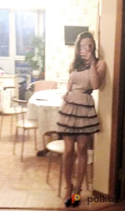 Возьмите Платье коктейльное бежевое напрокат (Фото 1) в Москве