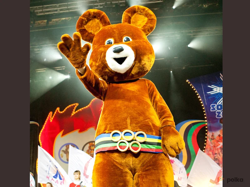 Возьмите Ростовая кукла Олимпийский Мишка напрокат (Фото 1) в Москве