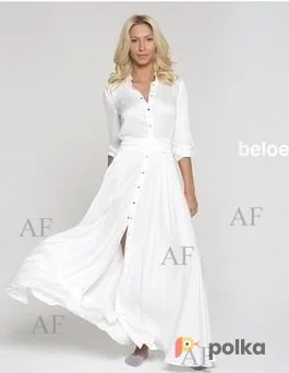 Возьмите Платье в пол шелковое белое напрокат (Фото 1) в Москве