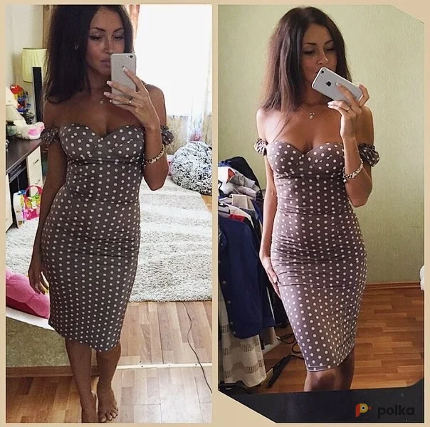 Возьмите Винтажное платье  в горошек  напрокат (Фото 1) в Москве