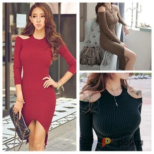 Возьмите Платье свитер черное красное мини миди напрокат (Фото 1) в Москве