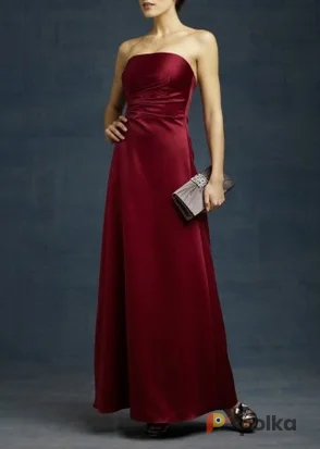 Возьмите Платье ABS by Allen Schwartz Burgundy satin evening gown Размер 48 напрокат (Фото 1) в Москве