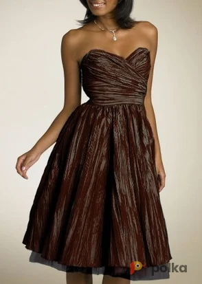 Возьмите Платье ABS by Allen Schwartz Espresso Taffeta Sweatheard Dress Размер 42 напрокат (Фото 1) в Москве
