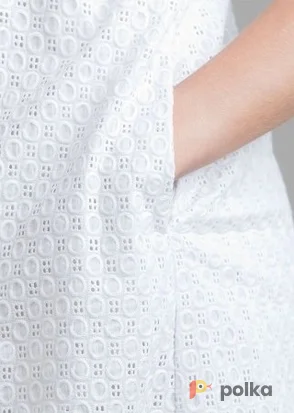 Возьмите Платье ABS by Allen Schwartz Eyelet White Neck Short Dress Размер 44 напрокат (Фото 1) в Москве