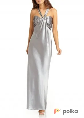 Возьмите Платье ABS by Allen Schwartz Silver Long Dress Размеры 40, 42, 44 напрокат (Фото 1) в Москве