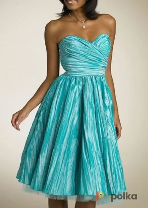 Возьмите Платье ABS by Allen Schwartz Tiffany Blue Taffeta Sweatheard Dress Размер 42 напрокат (Фото 1) в Москве