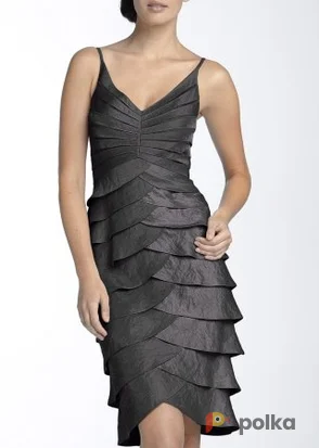 Возьмите Платье Adrianna Papell Brown Tiered Hammered Dress P Размер 44 напрокат (Фото 1) в Москве