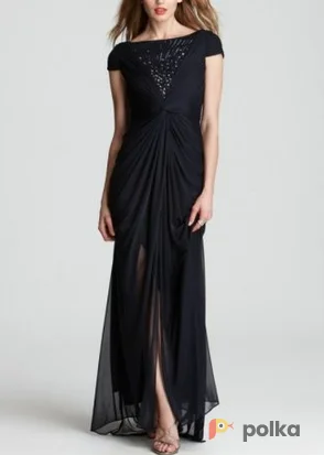 Возьмите Платье Adrianna Papell Diamond Twist Gown Blue Размер 44 напрокат (Фото 1) в Москве