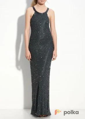 Возьмите Платье Adrianna Papell Smokey/Powder Sequin Dress P Размер 46 напрокат (Фото 1) в Москве