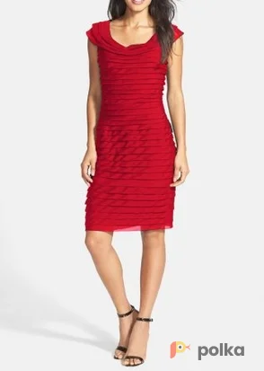 Возьмите Платье Adrianna Papell Tiered chifon dress Red Размер 46 напрокат (Фото 1) в Москве