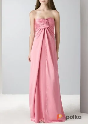 Возьмите Платье Aidan Mattox Light Pink Satin Strapless Gown Размер 40 напрокат (Фото 1) в Москве