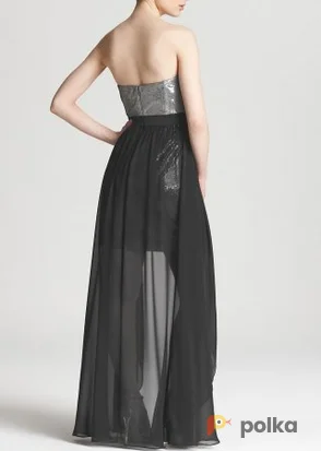 Возьмите Платье Aidan Mattox Silver High-low Sequin Dress Размеры 42, 44 напрокат (Фото 1) в Москве