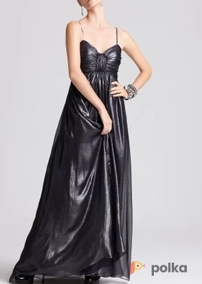 Возьмите Платье Aidan Mattox Silver Metallic Dress Размеры 40, 42, 46 напрокат (Фото 1) в Москве