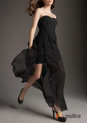 Возьмите Платье Aidan Mattox Sweatheard Black Sequin Dress Размер 44 напрокат (Фото 1) в Москве