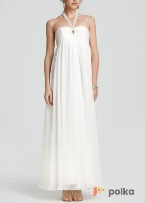 Возьмите Платье Aidan Mattox WhiteGown Yeweled Neck Размер 40 напрокат (Фото 1) в Москве