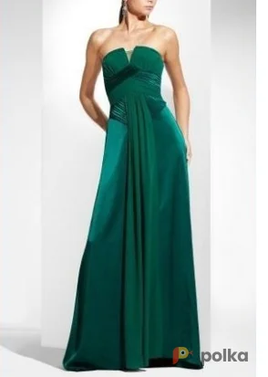 Возьмите Платье BCBGMAXAZRIA Emerald Green Silk Gown Размер 40 напрокат (Фото 1) в Москве