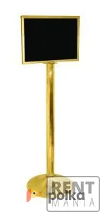 Возьмите Мобильные стойки-указатели направления, золотые столбики с рамкой для информации, латунный указатель в аренду напрокат (Фото 1) в Москве