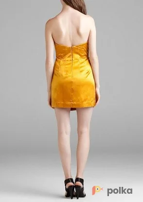 Возьмите Платье BCBGMAXAZRIA Gold Strapless Pealted Dress Размер 42 напрокат (Фото 1) в Москве