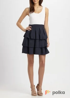 Возьмите Платье BCBGMAXAZRIA Navy & White Embellished Dress Размер 44 напрокат (Фото 1) в Москве