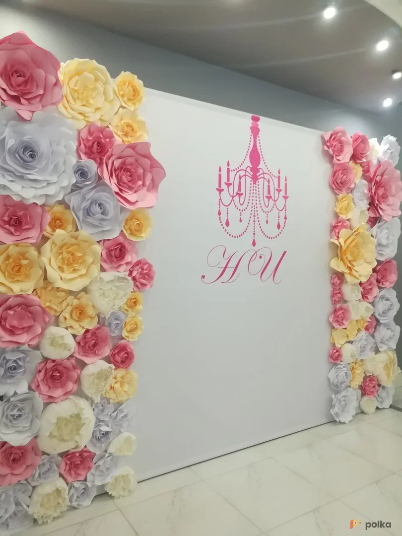 Возьмите Фотозона из бумажных цветов. напрокат (Фото 1) в Москве