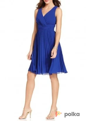 Возьмите Платье Evan Picone Dress Orange/Mint/Cobalt  Pleated Размеры 42, 44, 46 напрокат (Фото 1) в Москве