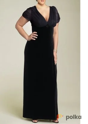 Возьмите Платье Js boutique Flutter Sleeve Velour Gown Размер 46 напрокат (Фото 1) в Москве