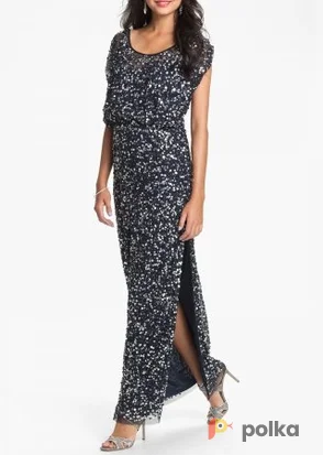 Возьмите Платье Js Collections Dark Blue Blouson Gown Размер 46 напрокат (Фото 1) в Москве