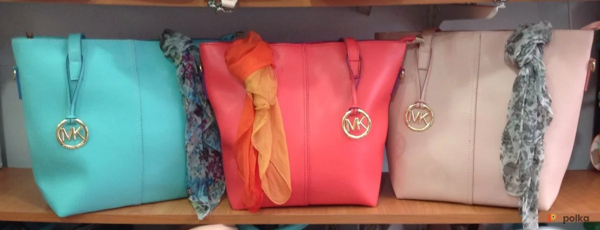 Возьмите Сумка мятная с шарфом бирюзовая голубая напрокат (Фото 1) в Москве