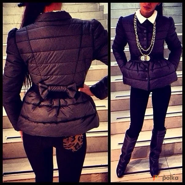 Возьмите Черная куртка с бантиком сзади напрокат (Фото 1) в Москве