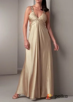 Возьмите Платье Marc Bouwer Gold Beaded Silk Gown Размер 44 напрокат (Фото 1) в Москве