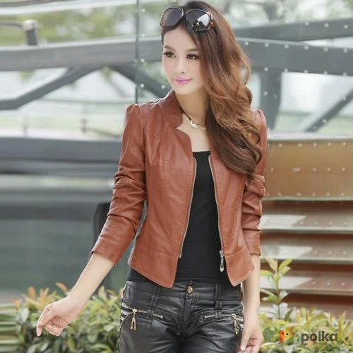 Возьмите Куртка кожаная коричневая косуха напрокат (Фото 1) в Москве