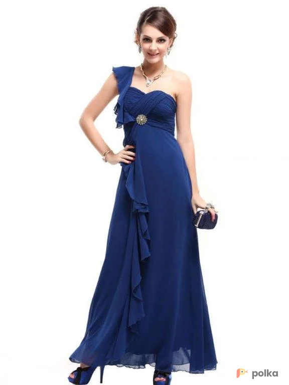 Возьмите Длинное вечернее платье на одно плечо напрокат (Фото 1) в Москве