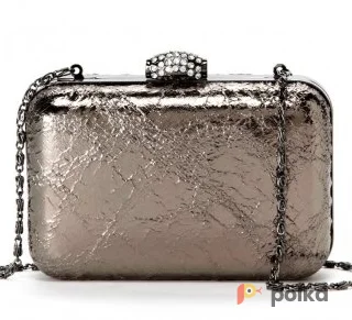 Возьмите Клатч Jessica McClintock Metallik clutch pewter/platinum	 напрокат (Фото 1) в Москве