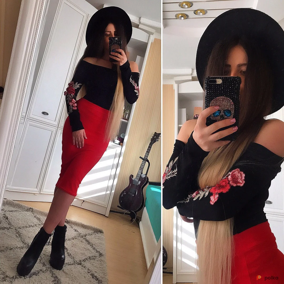 Возьмите Костюм кофта и юбка красная напрокат (Фото 1) в Москве