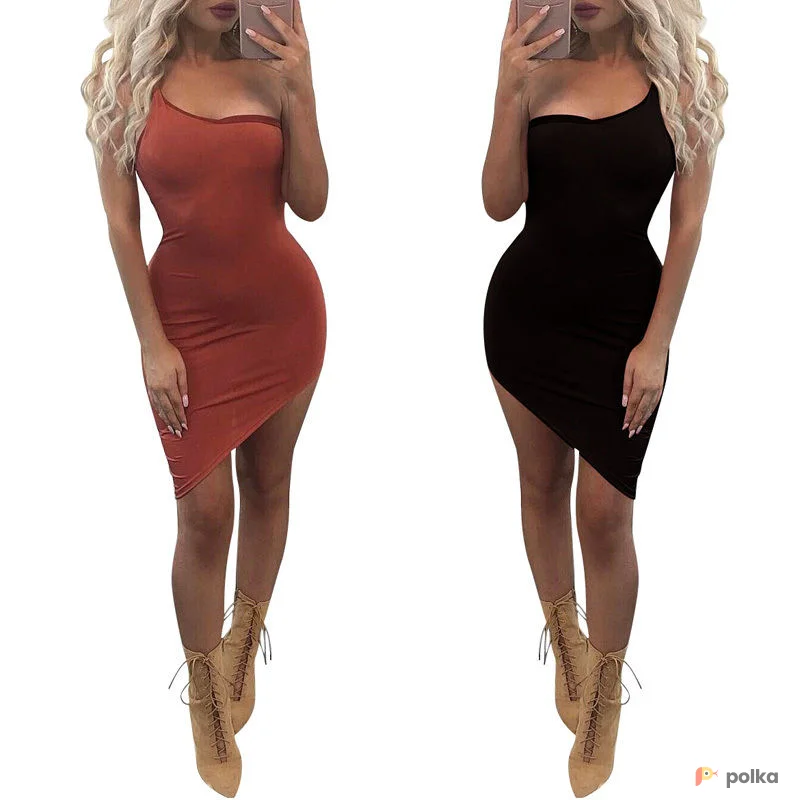 Возьмите Платье короткое асимметричное без рукавов напрокат (Фото 1) в Москве