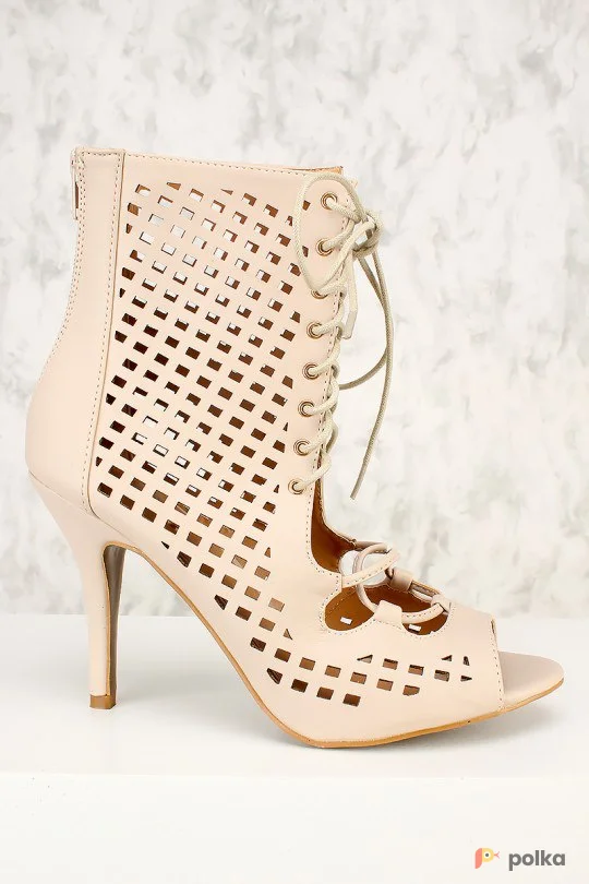 Возьмите Ботильоны бежевые летние сапоги кожаные напрокат (Фото 1) в Москве