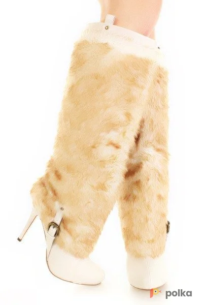 Возьмите Сапоги бежевые весенние с мехом кожаные напрокат (Фото 1) в Москве