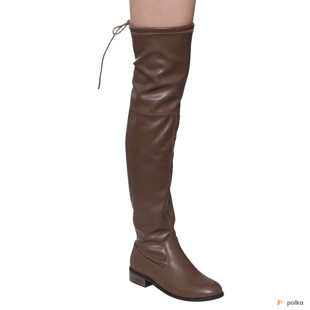 Возьмите Ботфорты коричневые женские высокие напрокат (Фото 1) в Москве