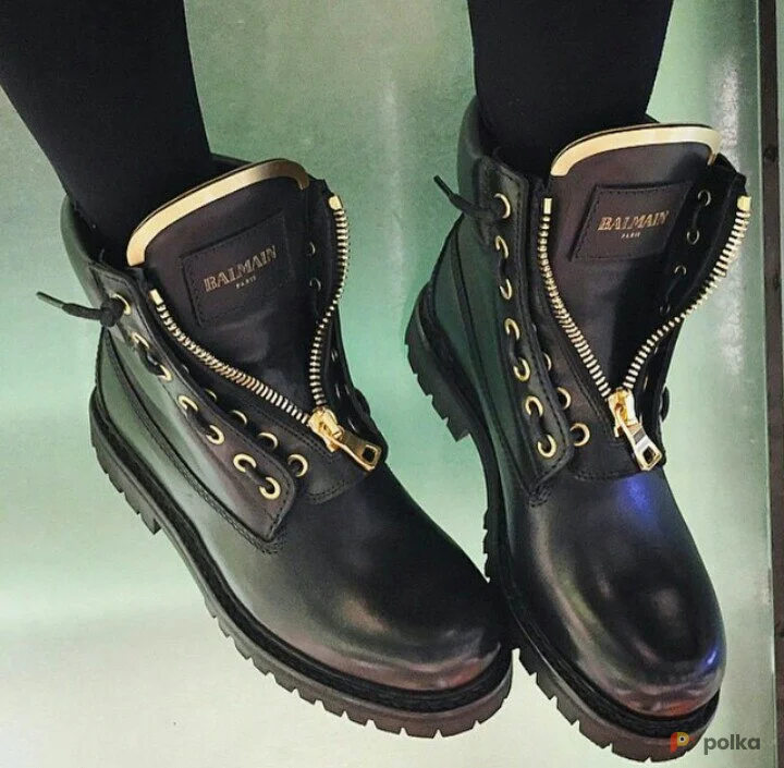 Возьмите Ботинки черные balmain балмейн кожаные напрокат (Фото 1) в Москве