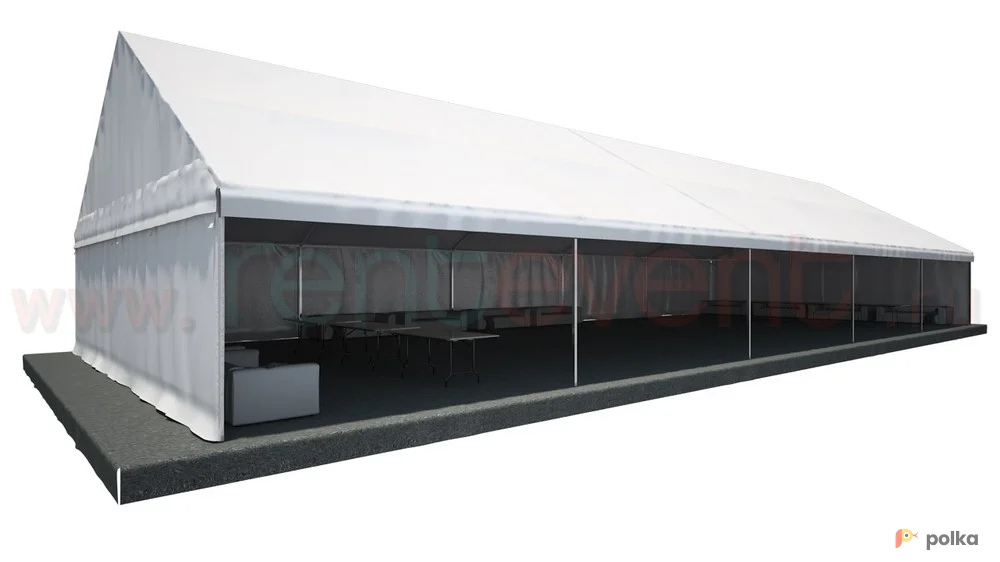 Возьмите Шатер двухскатный модульный, 10х25, 250 м2 напрокат (Фото 1) в Санкт-Петербурге