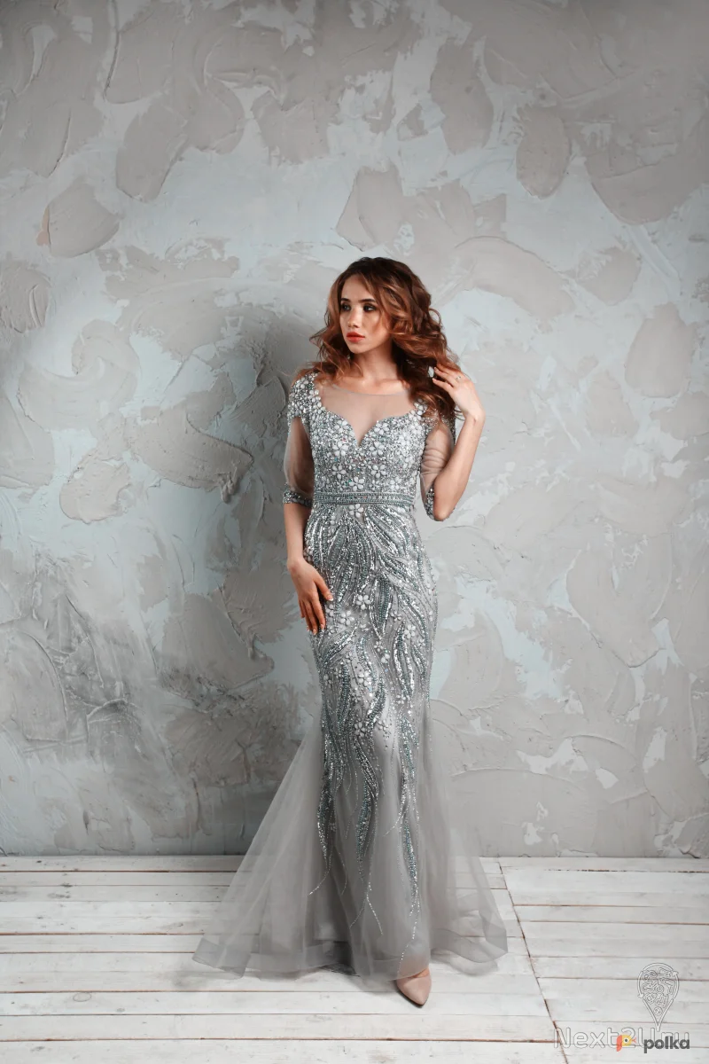 Возьмите Вечернее серебряное платье напрокат (Фото 1) в Москве