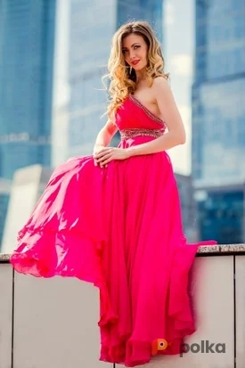 Возьмите Розовое вечернее платье с летящей юбкой напрокат (Фото 1) в Москве