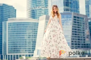 Возьмите Вечернее платье  с цветочным узором напрокат (Фото 1) в Москве