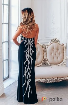 Возьмите Вечернее платье с узором из паеток напрокат (Фото 1) в Москве