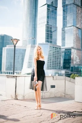 Возьмите Короткое платье с прозрачным контрастом  напрокат (Фото 1) в Москве