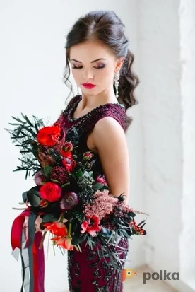 Возьмите Вечернее платье, расшитое кристаллами и бисером  напрокат (Фото 1) в Москве