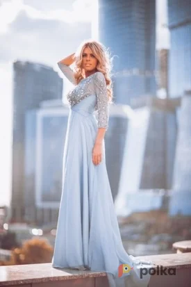 Возьмите Вечернее платье со шлейфом и открытой спиной напрокат (Фото 1) в Москве