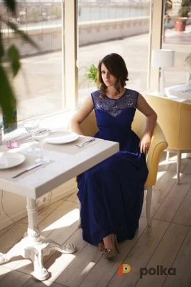 Возьмите Бархатное  синее вечернее платье  напрокат (Фото 1) в Москве