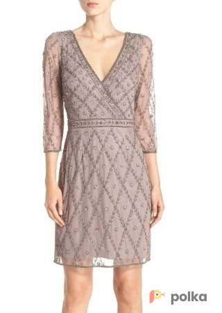 Возьмите Платье Adrianna Papell Biege Beaded Gatsby Dress напрокат (Фото 1) в Москве