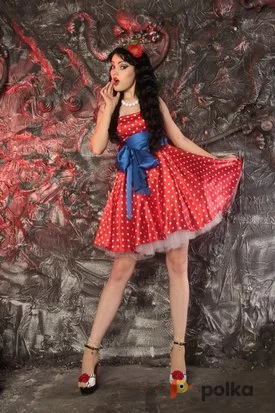 Возьмите Костюм для фотосессии: ВИШНЯ платье в стиле pin-ap. Размеры 42, 48 напрокат (Фото 1) в Москве